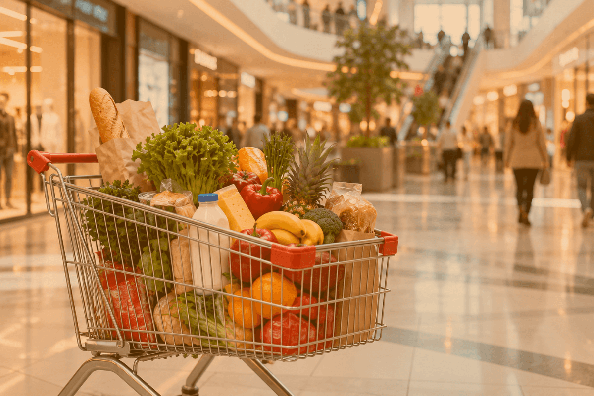 Россияне ходят в ТЦ за продуктами