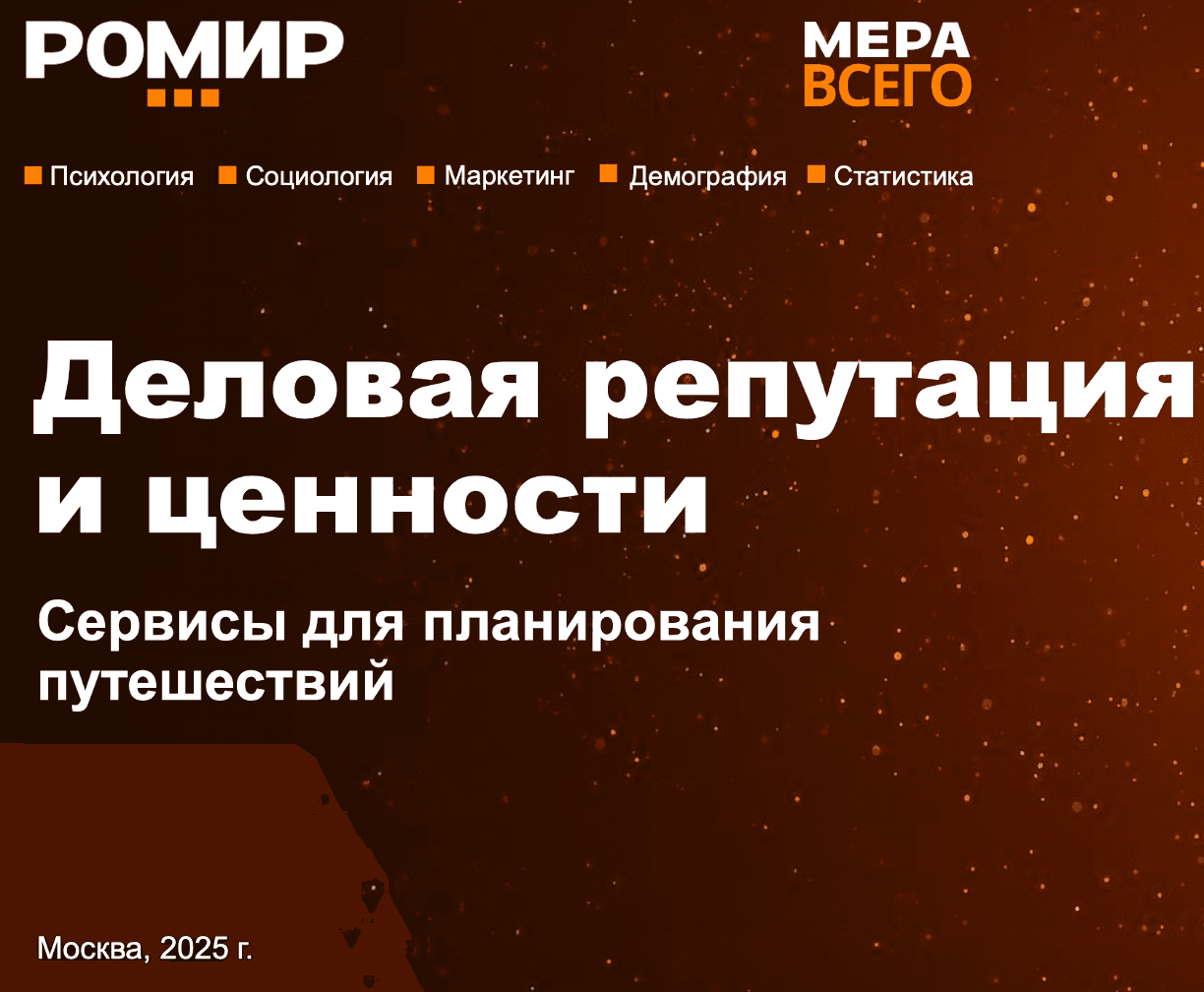 Деловая репутация и ценности. Сервисы для планирования путешествий