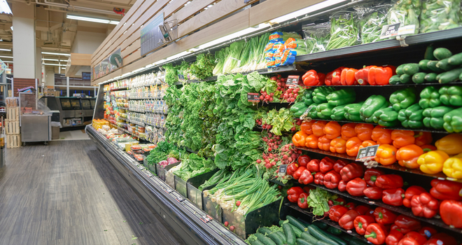 Российские продукты в магазине